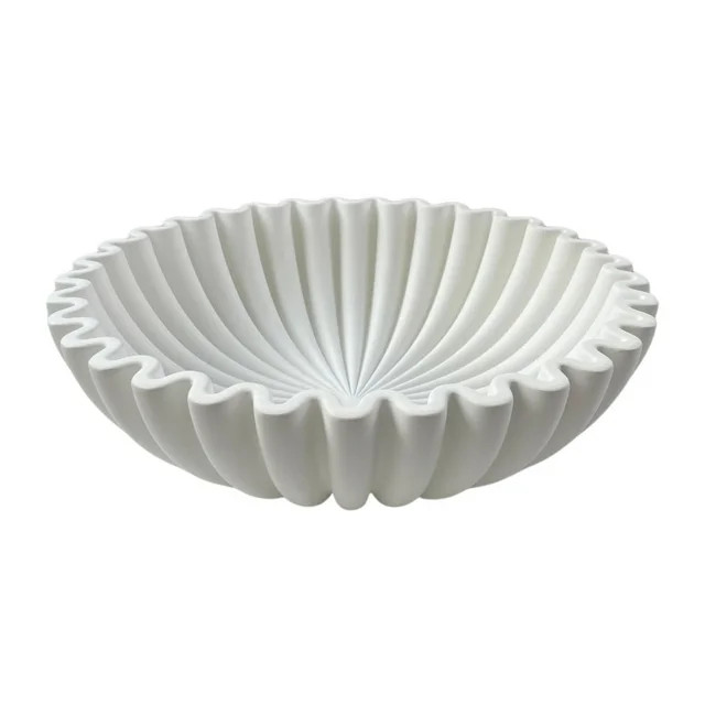 Taosunzt Black Ruffle Decorative Bowl Modern Living Room Home Office Resin Fluted Bowl Coffee Tab... | Walmart (US)