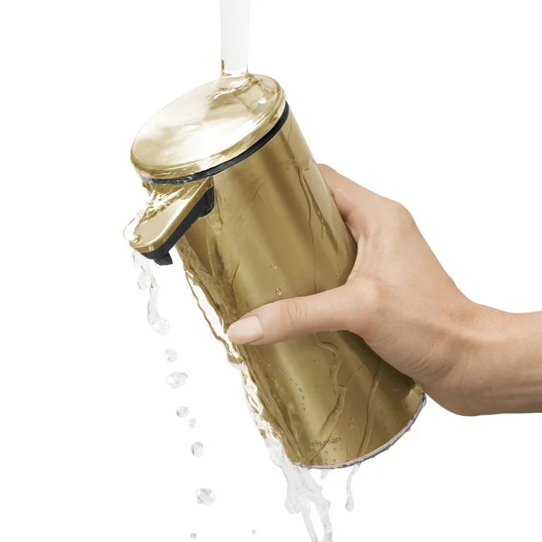 simplehuman 9 oz. Touch-Free Rechargeable Sensor Liquid Soap Dispenser, Brass Stainless Steel wit... | Walmart (US)
