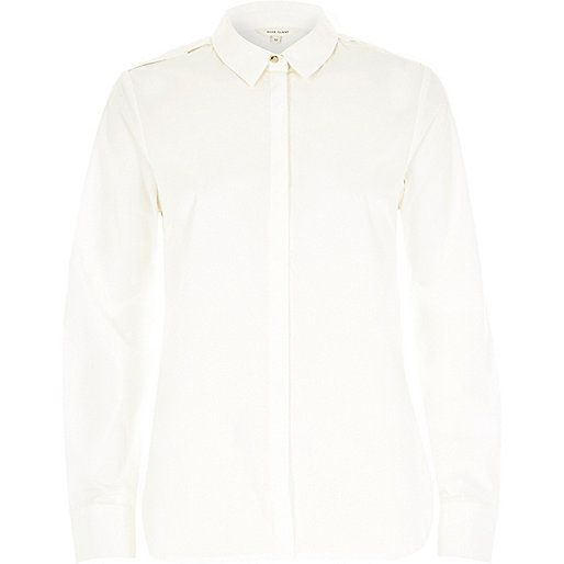 Chemise en coton habillée blanche | River Island (UK & IE)
