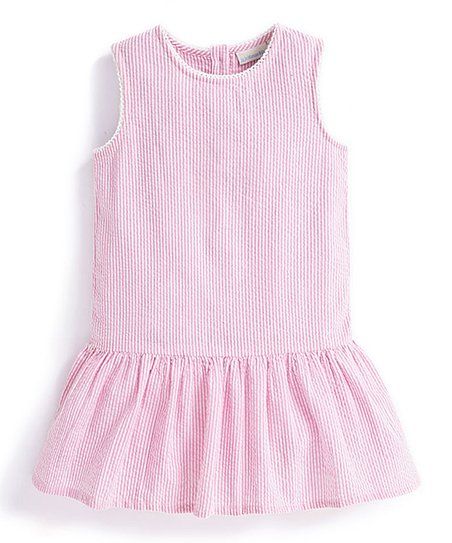 Pink & White Stripe Drop-Waist Dress - Infant | Zulily