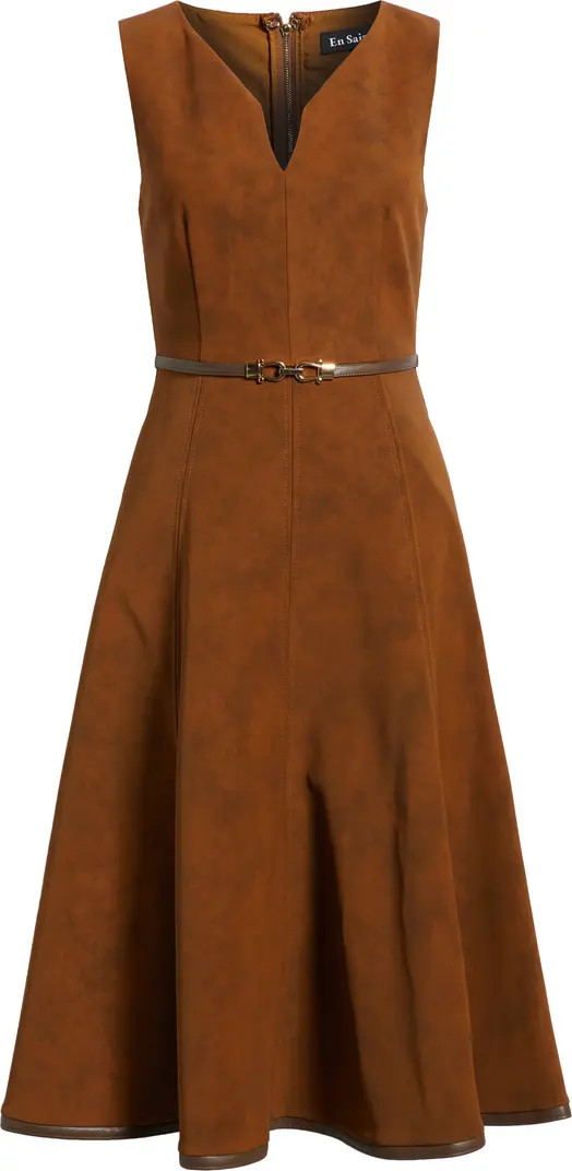 En Saison Eloise Faux Suede Midi Dress | Nordstrom | Nordstrom