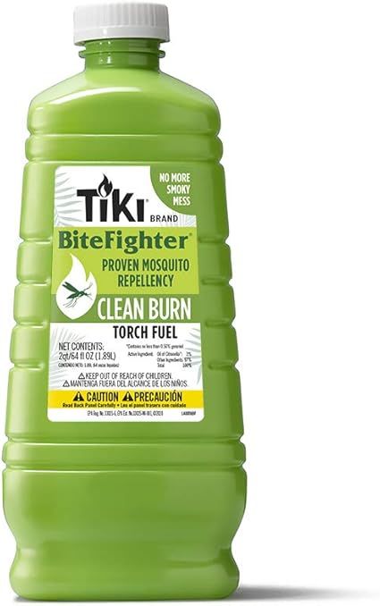 TIKI Brand Clean Burn BiteFighter Mosquito Repellent Torch Fuel, 64 Ounces | Amazon (US)