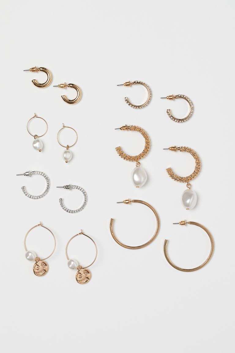 7 Pairs Hoop Earrings | H&M (US + CA)