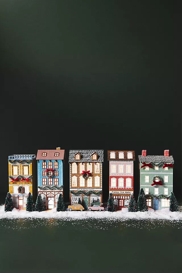 George & Viv Light-Up Holiday Townhouse | Anthropologie (US)