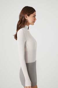 Sheer Mesh Mock Neck Bodysuit | Forever 21 (US)