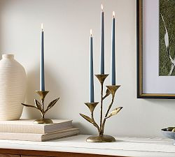 Botanical Forged Iron Candle Holder | Pottery Barn (US)
