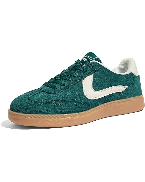 LUCKY STEP Women's Retro Fashion Sneakers Classic Casual Walking Shoes Non Slip Comfort Skate Sho... | Amazon (UK)