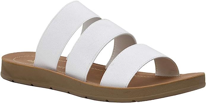 Women's Cushionaire Indy 3 Band Stretch Sandal | Amazon (US)