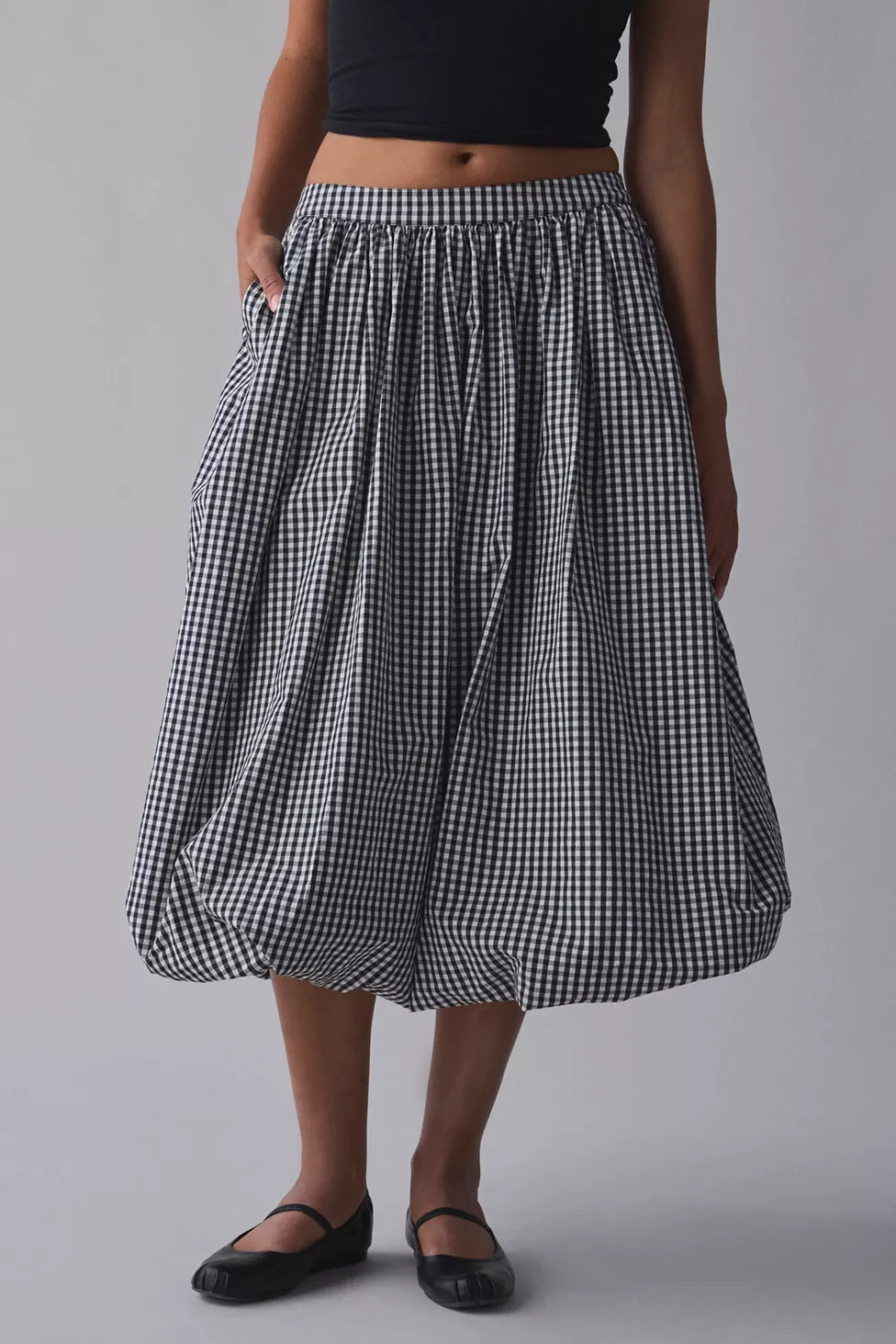Kimchi Blue Maggie Bubble Hem Midi Skirt | Urban Outfitters (US and RoW)