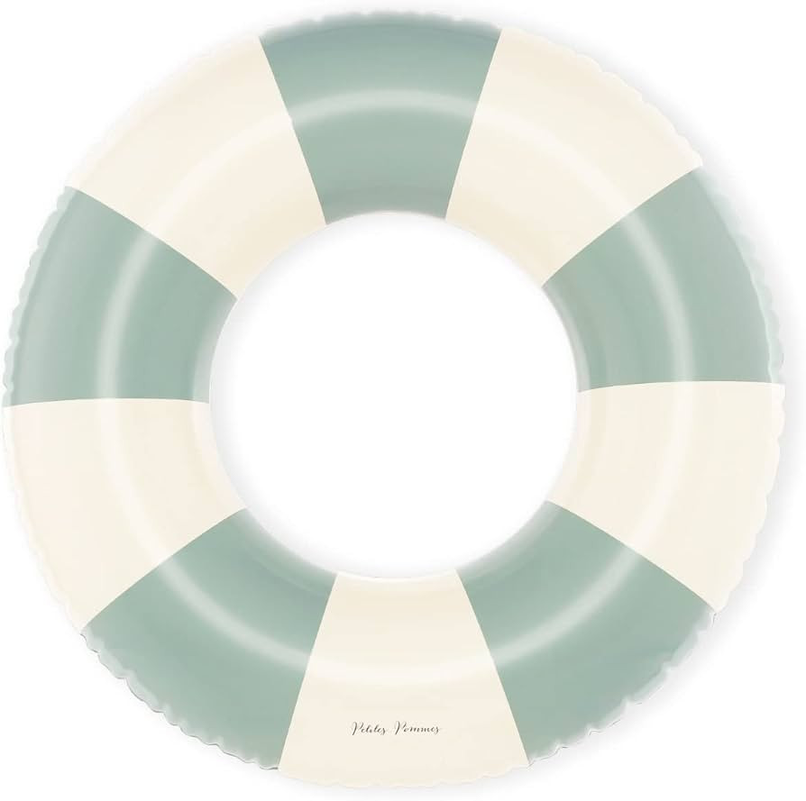 Petites Pommes Striped Pool Float for Kids & Toddlers - Durable Inner Tube, Handprinted Classic S... | Amazon (US)