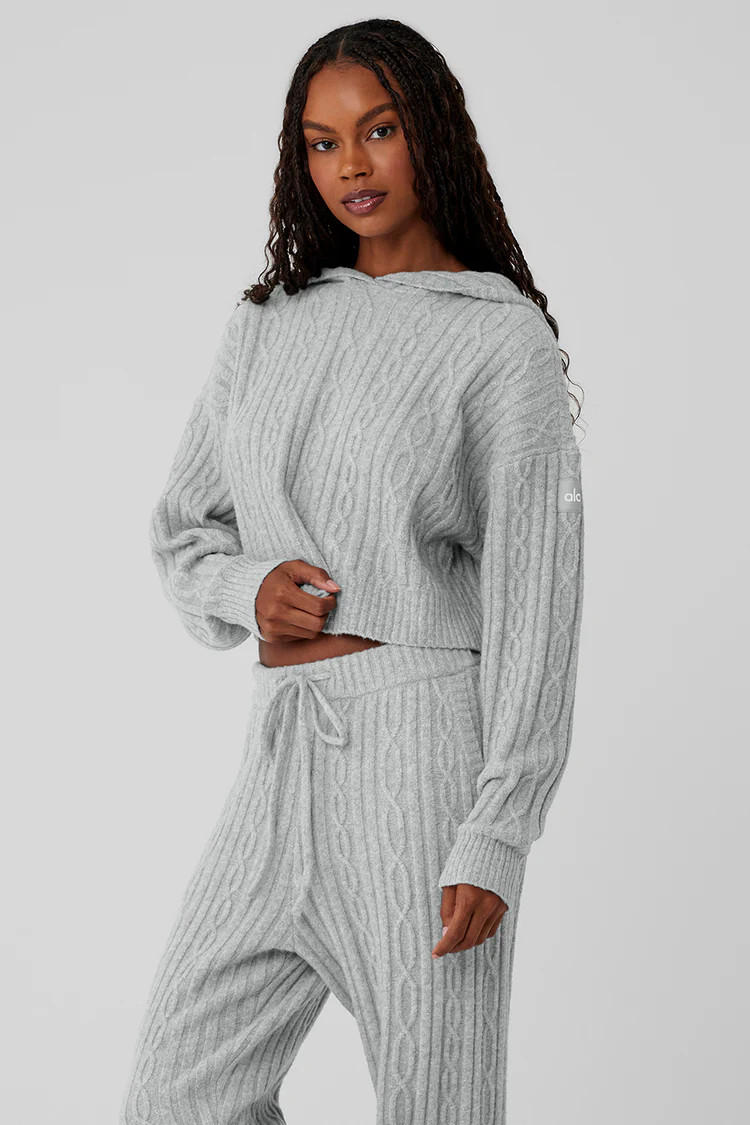 Cable Knit Winter Bliss Hoodie | Alo Yoga (US)