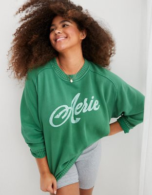 Aerie Down-To-Earth Crew Sweatshirt | Aerie