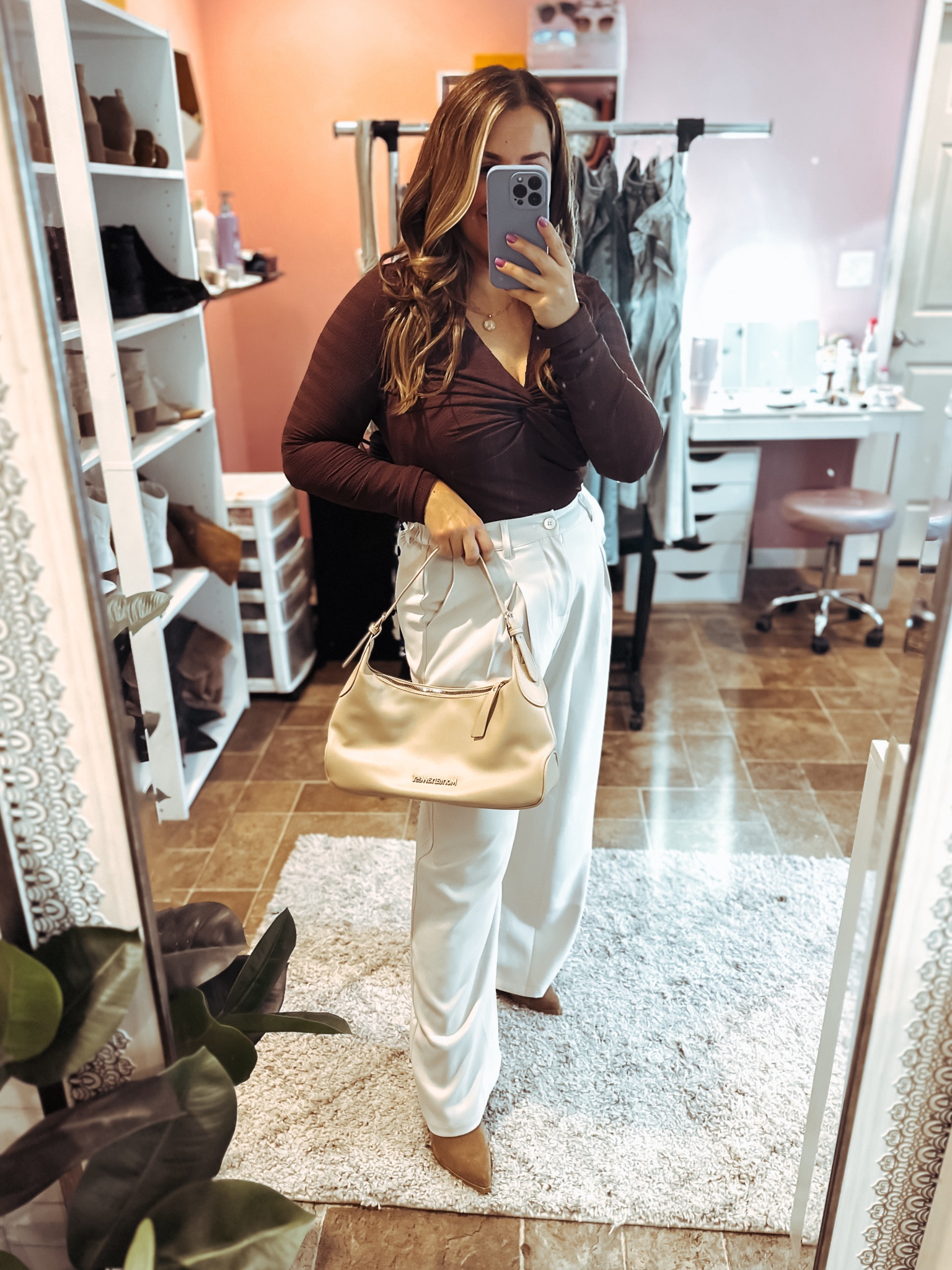 Business casual outfit idea from Amazon. Wide leg pants and ruched top. Wearing a size medium 

#LTKFindsUnder50 #LTKStyleTip #LTKSeasonal