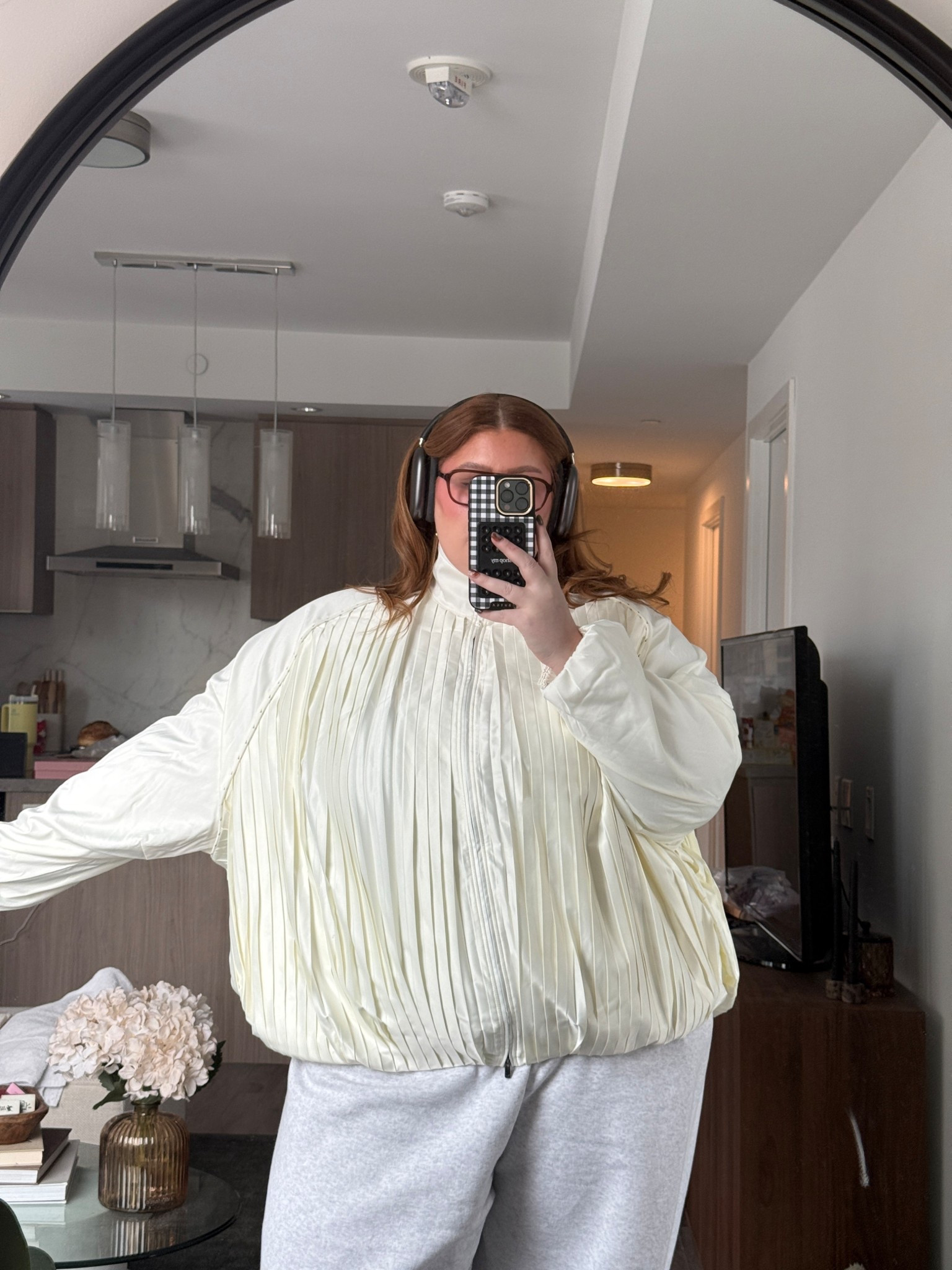 Nike pleated jacket!! Saw two people on TikTok style this jacket and I ran to the Nike website! The XXL definitely had a roomie fit (what I’m wearing). Can’t wait to style her!!

#LTKmidsize #LTKplussize
