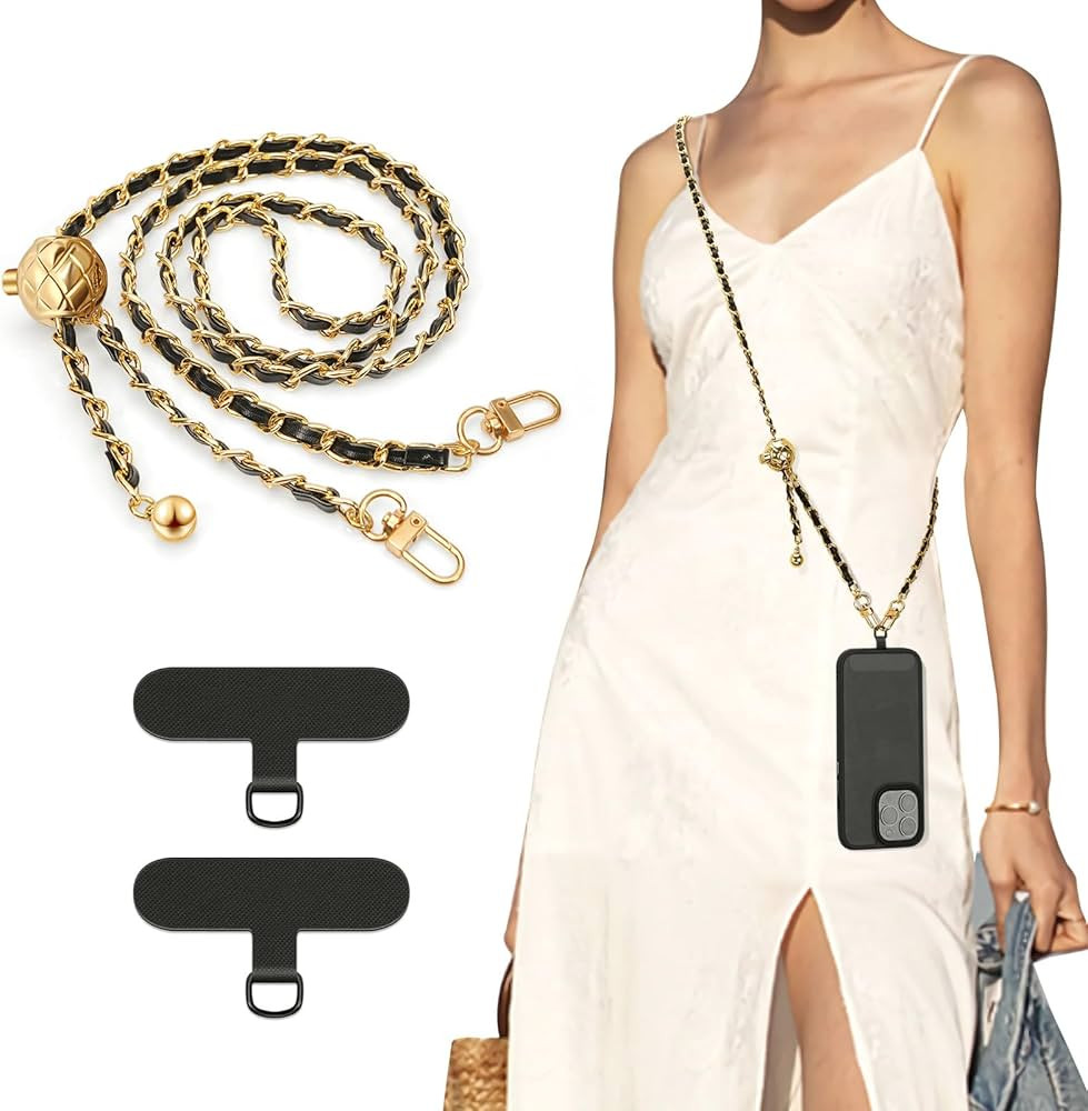 TiMOVO Universal Phone Lanyard, Metal Cell Phone Chain Anti-Theft Crossbody Strap for iPhone and ... | Amazon (US)