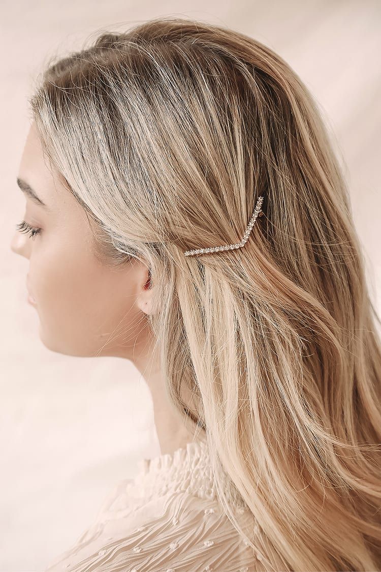 Very Extraordinary Gold Rhinestone Hair Pin | Lulus (US)