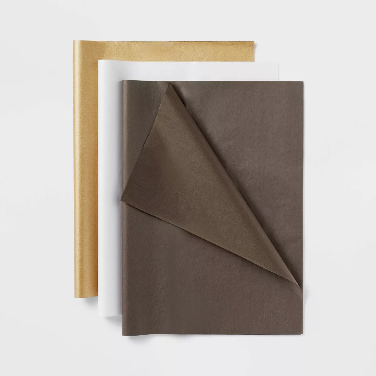 20ct Gold/White/Brown Banded Tissue Paper - Spritz™ | Target