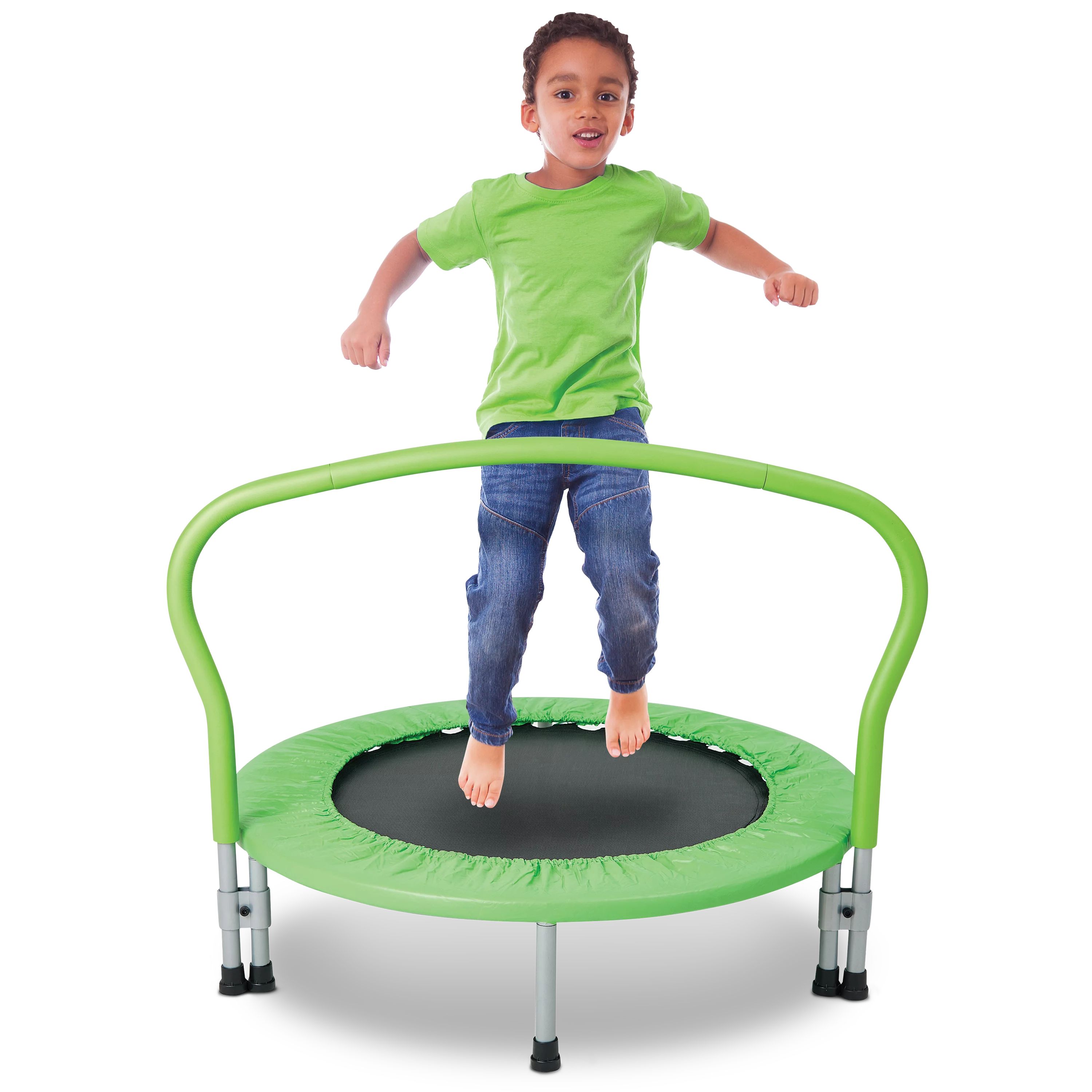 Bounce Buddies Kid-Safe 3 ft Mini Trampoline -Green - Walmart.com | Walmart (US)