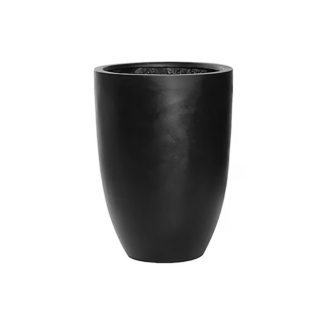 Vasesource Round 21.25-Inches W Large Black Mixed/Composite Indoor/Outdoor Planter | Lowe's