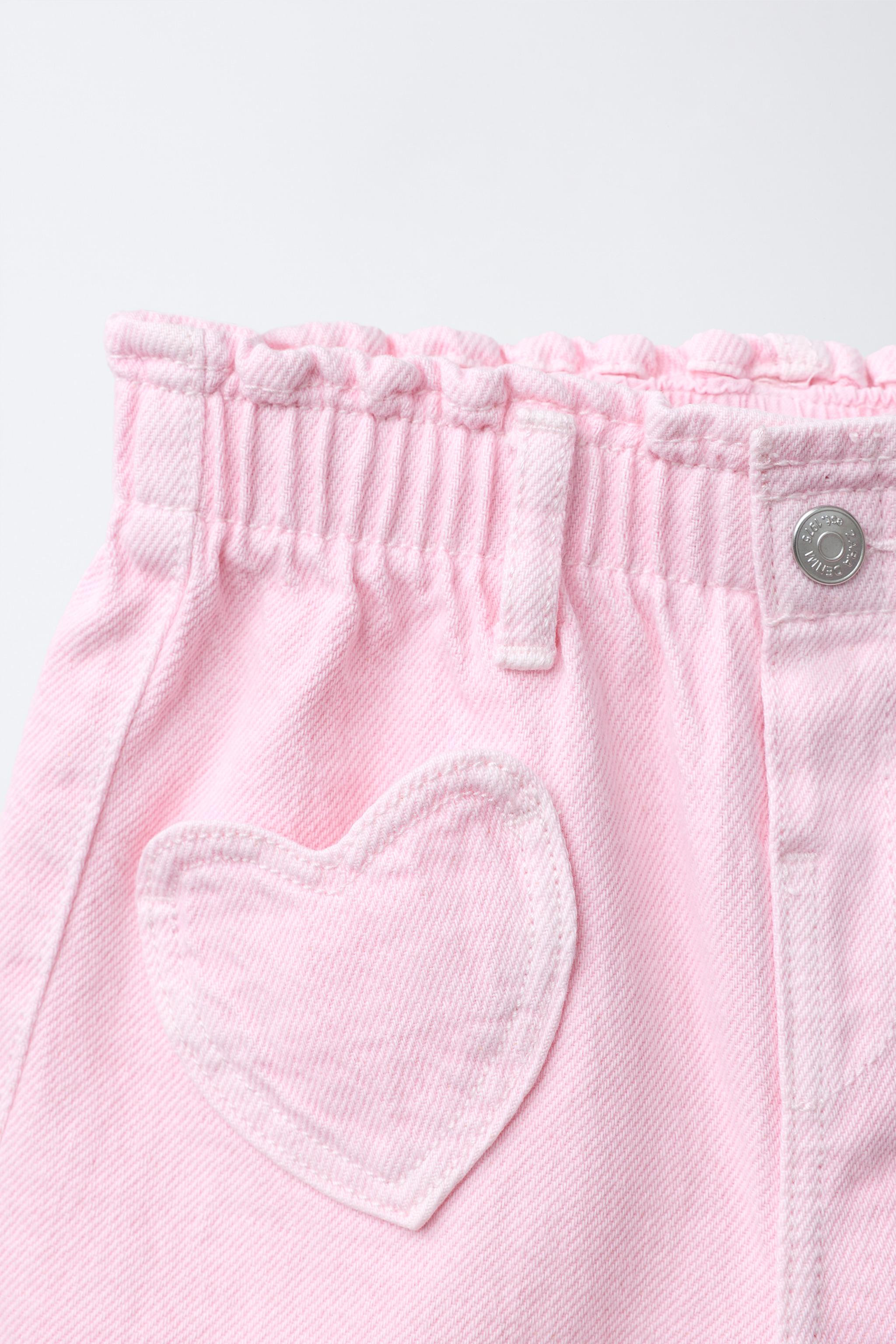 TWILL BAGGY PANTS WITH HEART POCKETS | Zara US