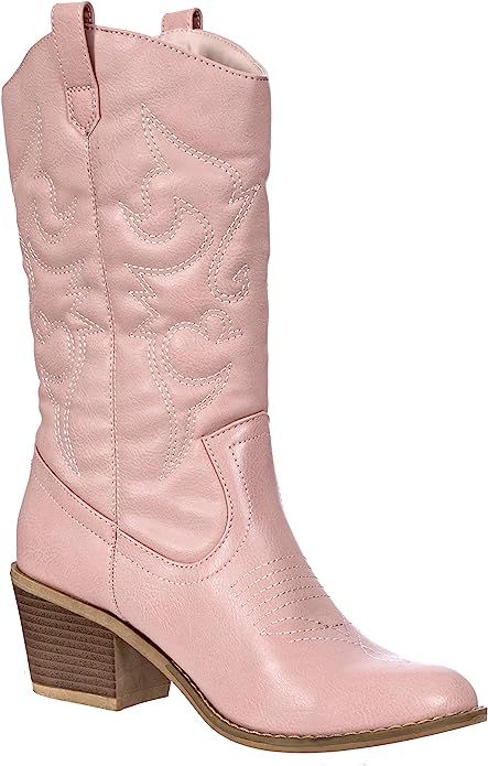 Charles Albert Women's Embroidered Modern Western Cowboy Boot | Amazon (US)