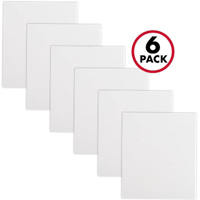 6pk 1" D Ring Binder White - up&up™: Vinyl Hard Cover, 220 Sheet Capacity, 3 Ring, 4 Internal Pockets | Target
