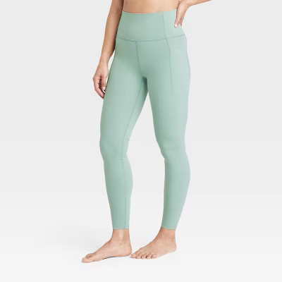 Women's Everyday Soft Ultra High-Rise Pocketed Leggings - All In Motion™ Sage Green XS | Target