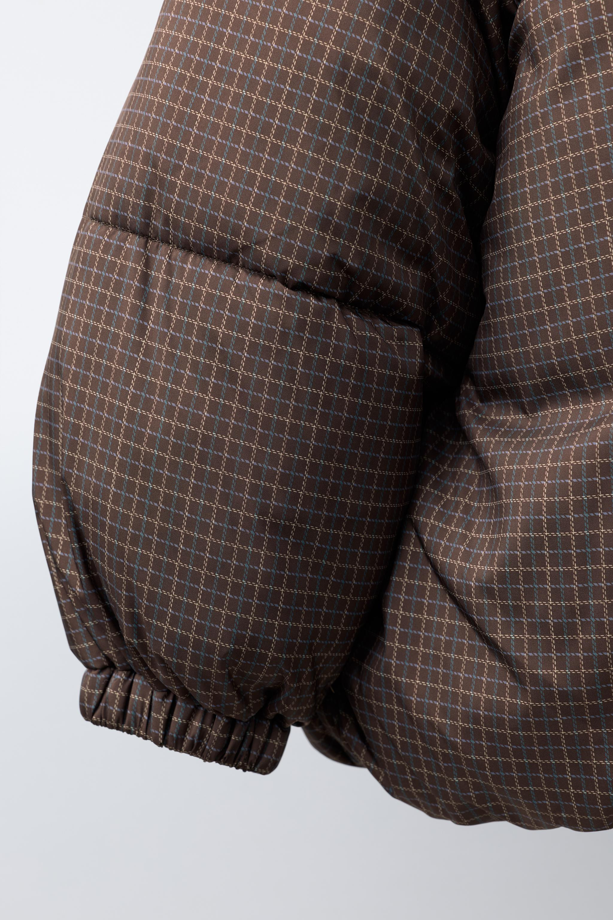 PLAID PUFFER COAT | Zara US