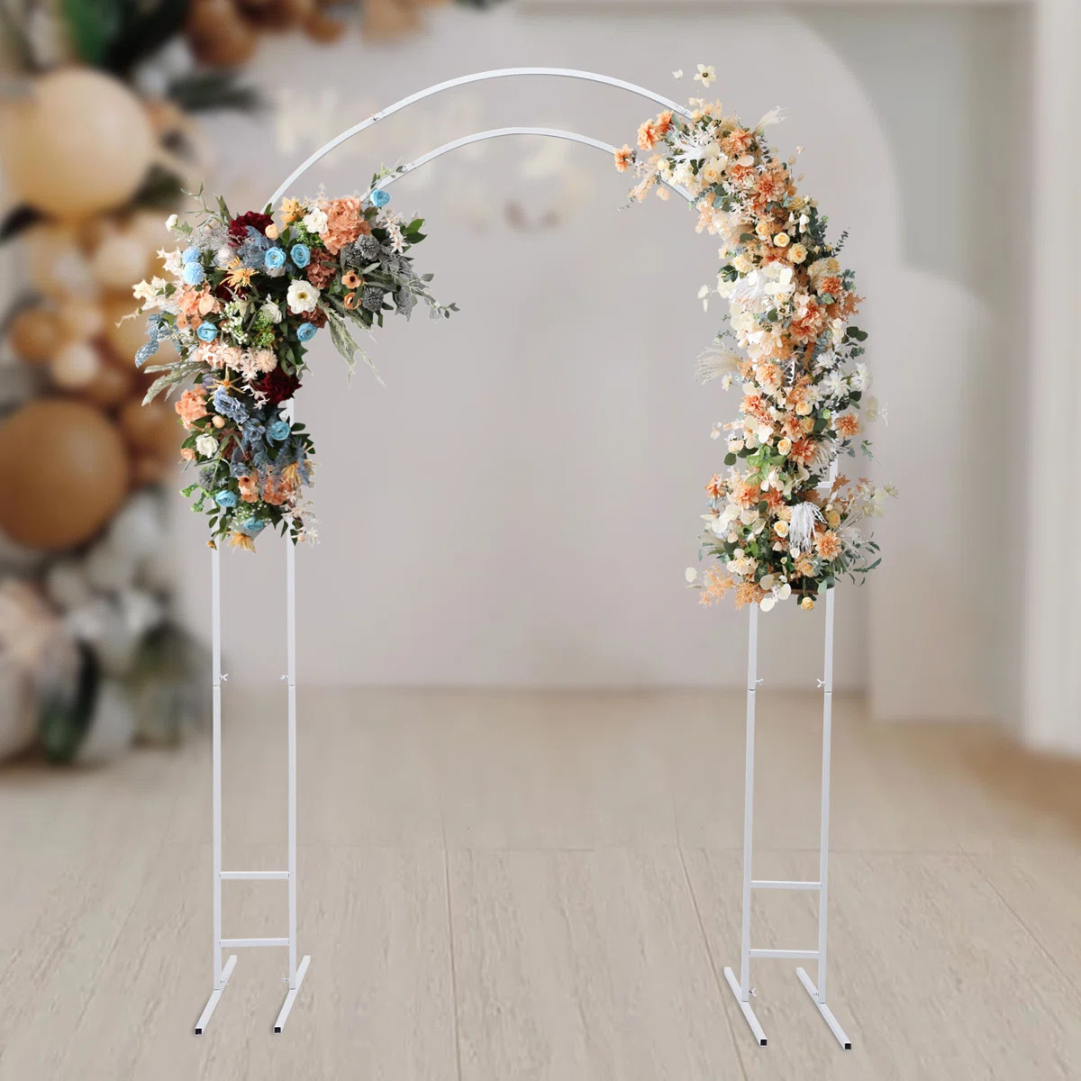 59'' W x 19.7'' D Steel Round Wedding Backdrop Arch, for Garden Decoration | Wayfair North America