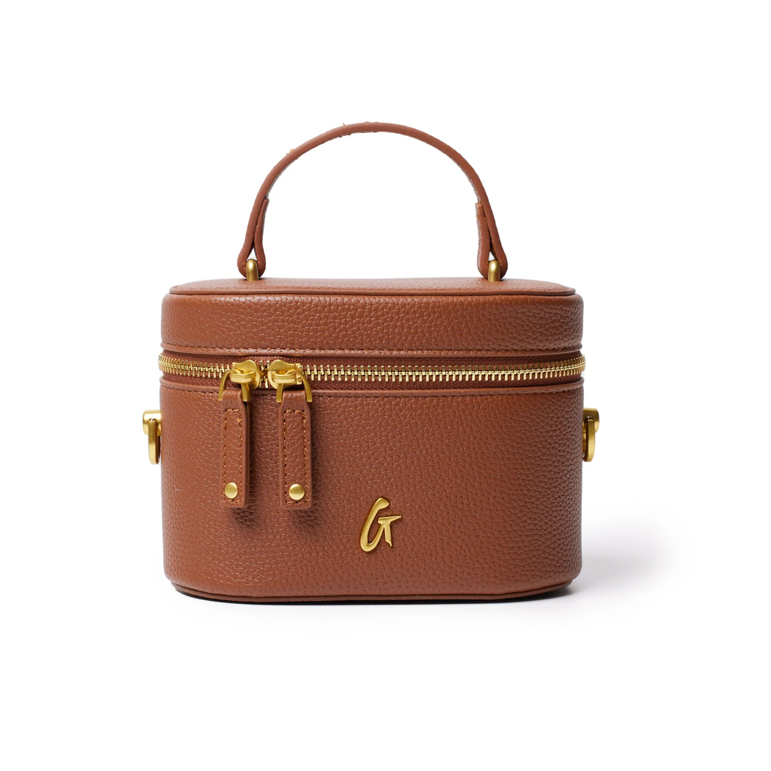 MINI PEBBLE VANITY BAG - BROWN | Glam-Aholic Lifestyle