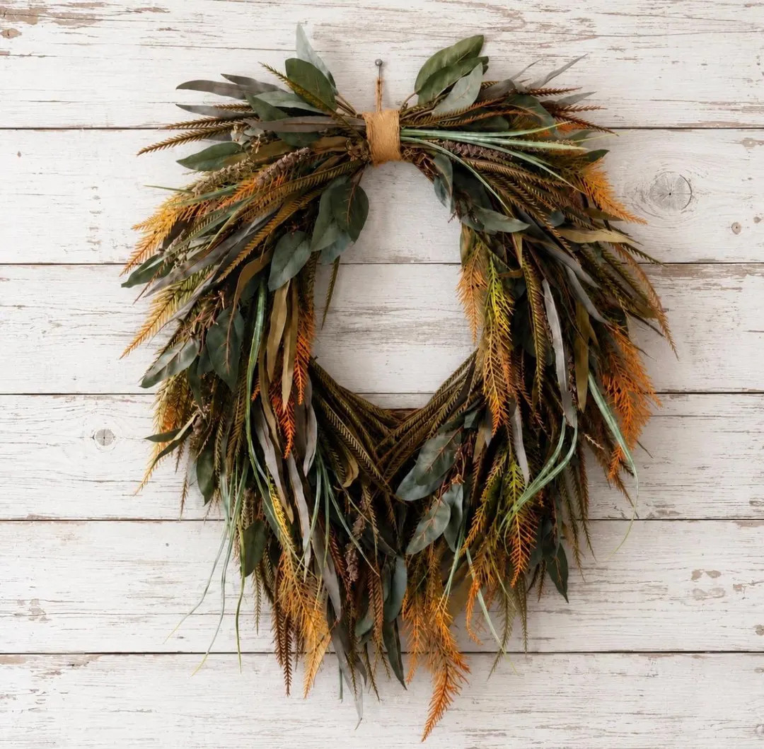Elegant Cascading Fall Wreath, Muted Autumn Greenery Wreath, Luxury Front Door Decor, Neutral Far... | Etsy (Global)
