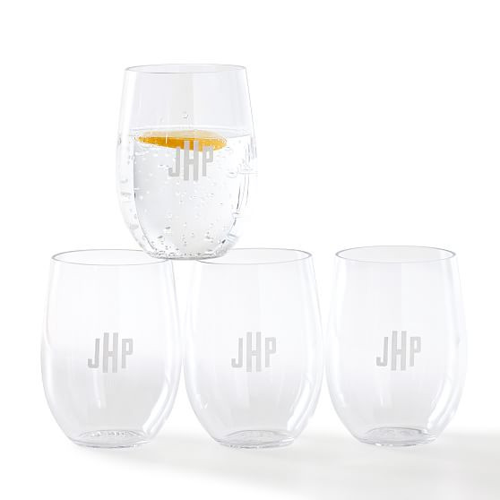 Acrylic Stemless Wine Glasses | Mark and Graham