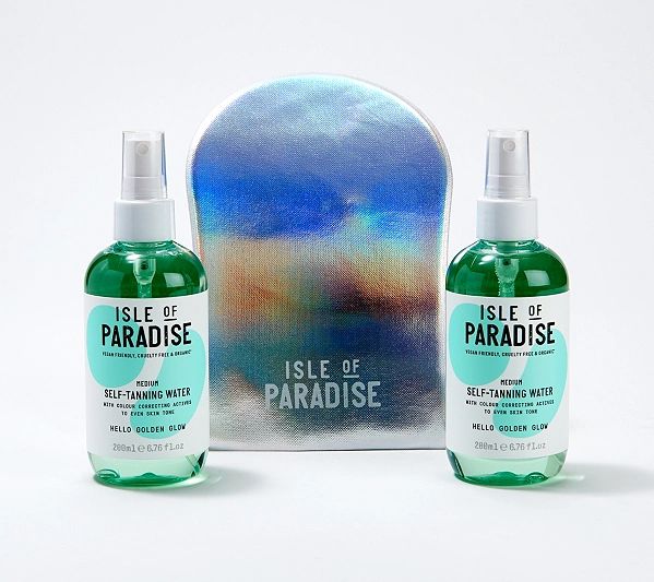 Isle of Paradise Self-Tanning Water Duo with Mitt | QVC