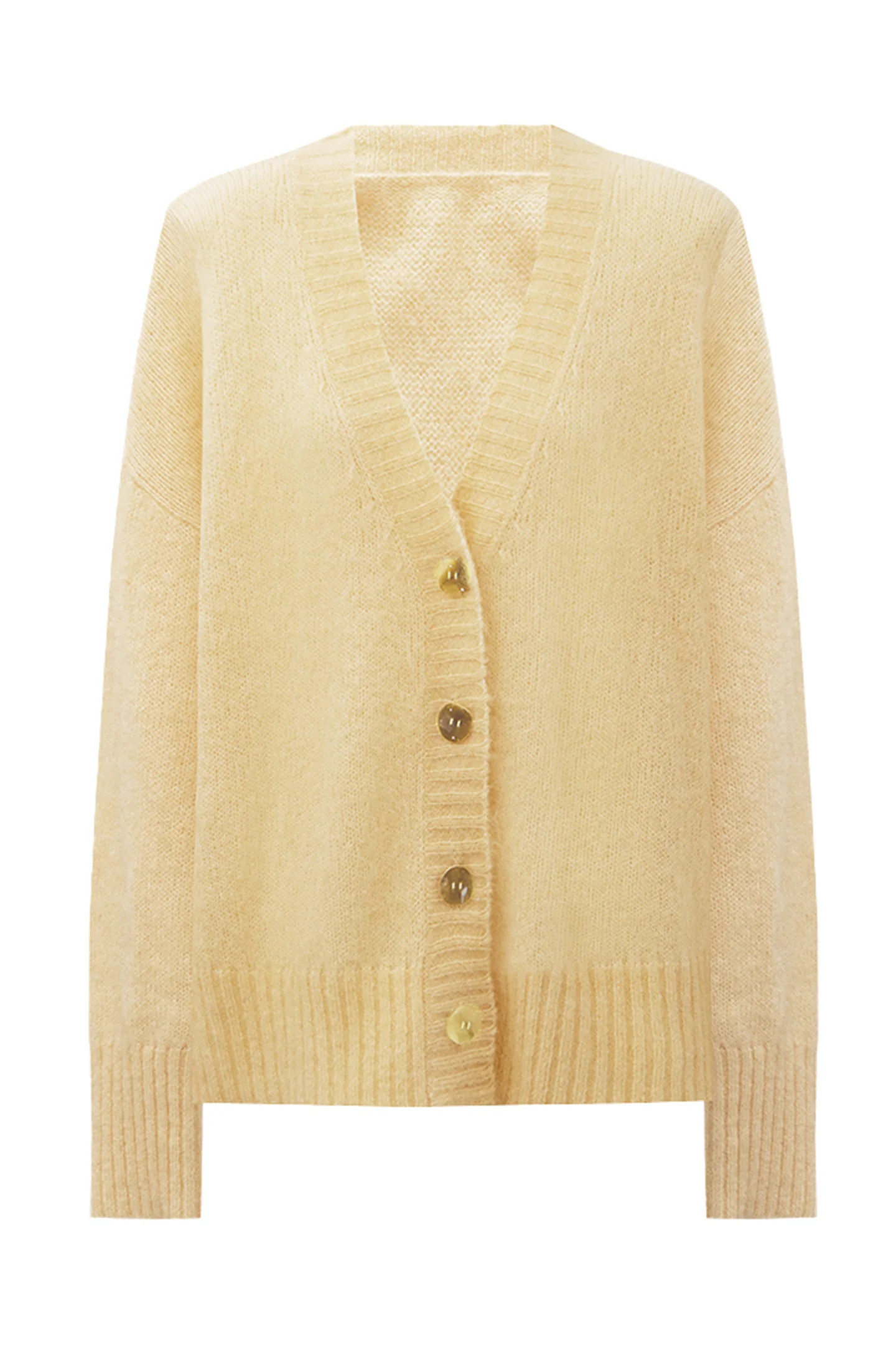 SELFWHO Mohair And Wool Blend V-neck Knitted Cardigan | SELFWHO