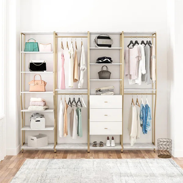 Gwyneth 96'' W Closet System Reach-In Sets | Wayfair North America