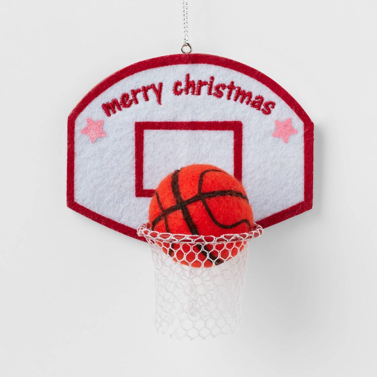 Fabric Basketball Hoop Christmas Tree Ornament Red - Wondershop™ | Target