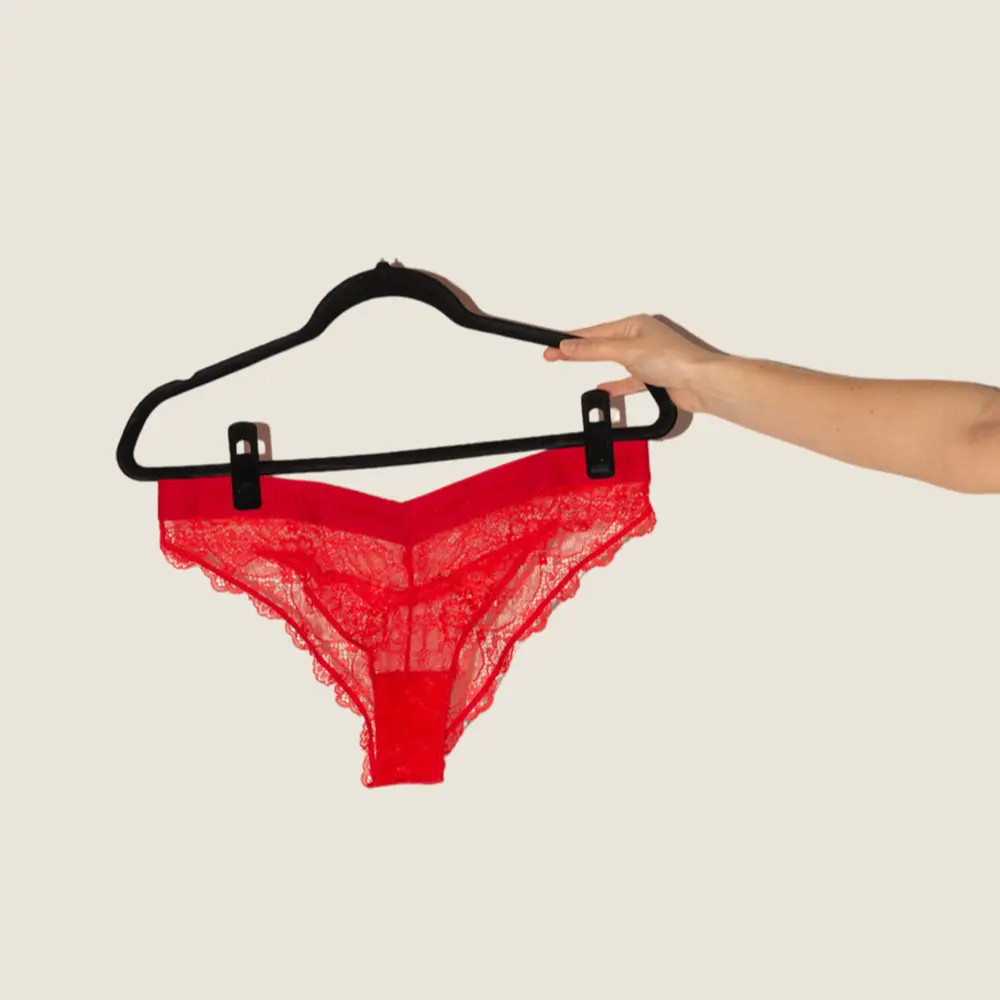 The Picot Lace V-Brazilian, Red - Lemonade Dolls | Lemonade Dolls