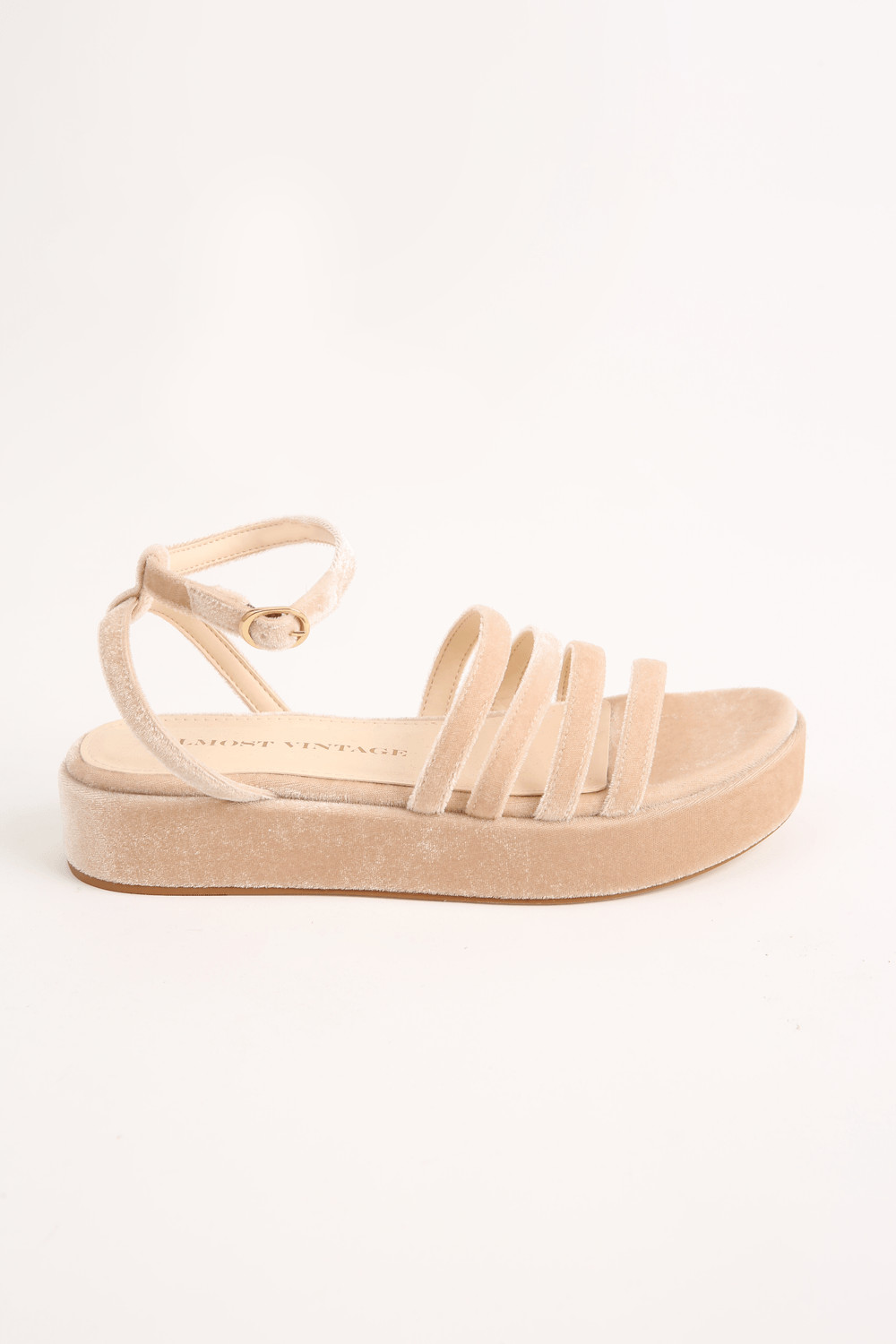 Anabela De Veludo Allmost Vintage - Bege | Gallerist (BR)