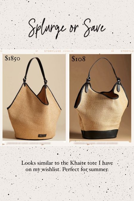 Splurge or save? Looks similar to the Khaite tote I have on my wishlist. Perfect for summer. 20% off this weekend only. 

Khaite tote, woven purse, summer bag, beach bag, purse, affordable purse, sale, Anthropologie, The Stylizt 



#LTKSpringSale #LTKitbag #LTKstyletip