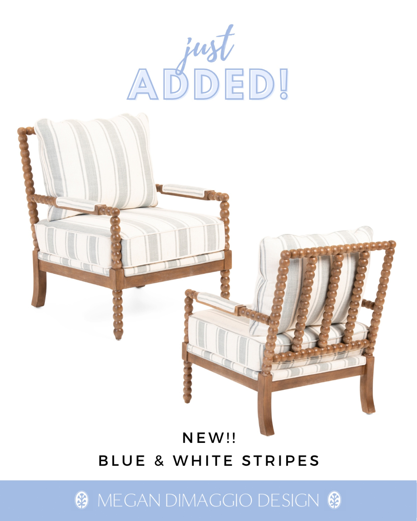 also loving this new blue & white STRIPED look for less spindle chair!! 😍

#LTKHome