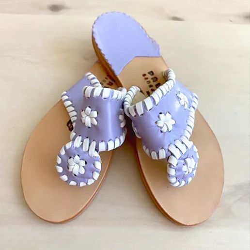 P.B. Girls Lavender / White | Palm Beach Sandals