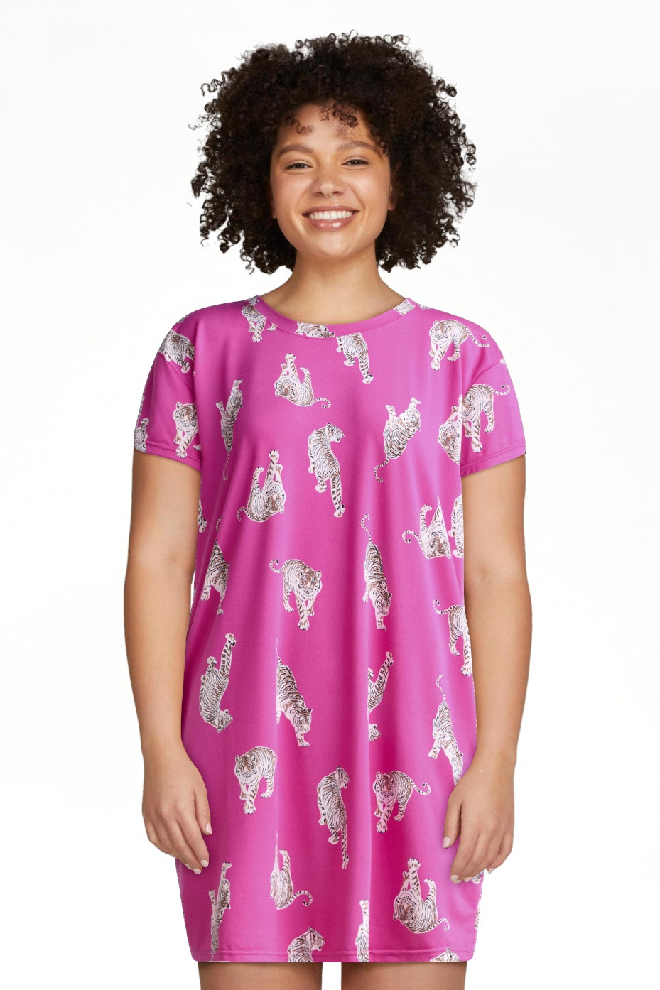 Joyspun Women's Dreamy Soft Collection Sleepshirt with Short Sleeves, Sizes S/M-2X/3X | Walmart (US)