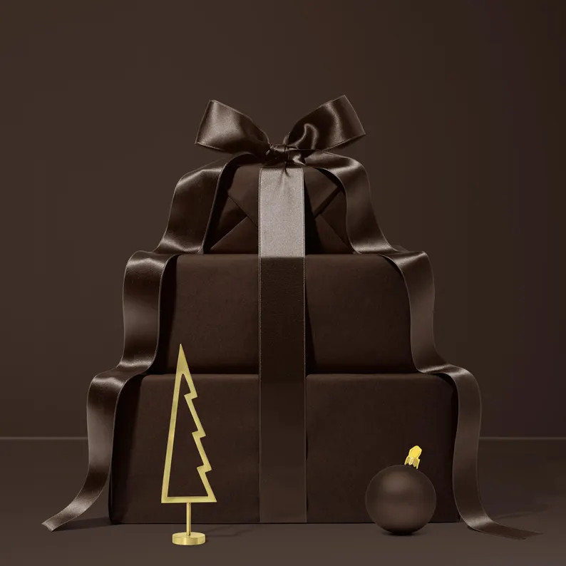 Brown Wrapping Paper Christmas Gift Wrap Elegant Brown Christmas Wrapping Paper Roll Birthday Gif... | Etsy (US)