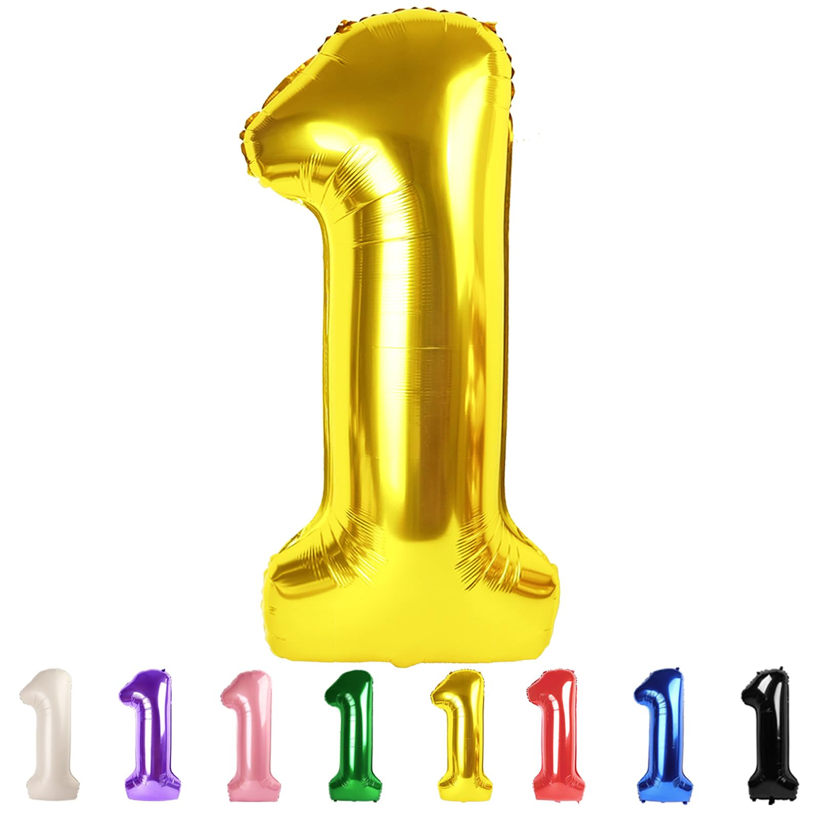 Number Balloons 40 Inch Gold 1, Big One Balloons for 1st Birthday For Girl Boy 11 21 31 Balloons ... | Amazon (US)