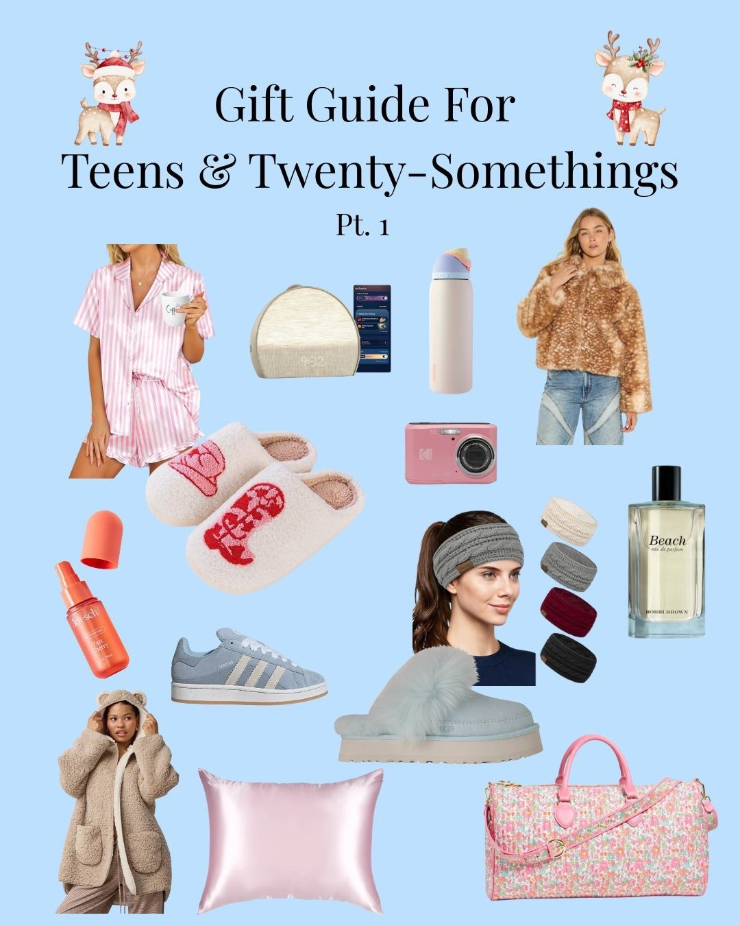 my holiday gift guide (pt. 1) is HERE 🦌🎄 these finds are perfect for girlies in their teens and 20s 🩷 including the coziest pjs ever, the viral bambi print coat, and my absolute favorite perfume that makes you smell like the beach all day. all linked here. i promise these are the HOTTEST items right now! 

#LTKGiftGuide #LTKHoliday #LTKCyberWeek