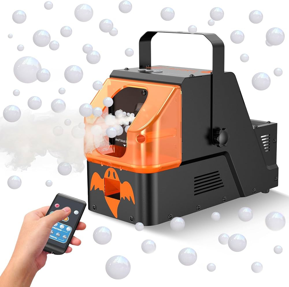 Fog Machine, 400W Fog Bubble Machine with Remote Control, Consumer-Grade Smoke Bubble Machine, Bu... | Amazon (US)