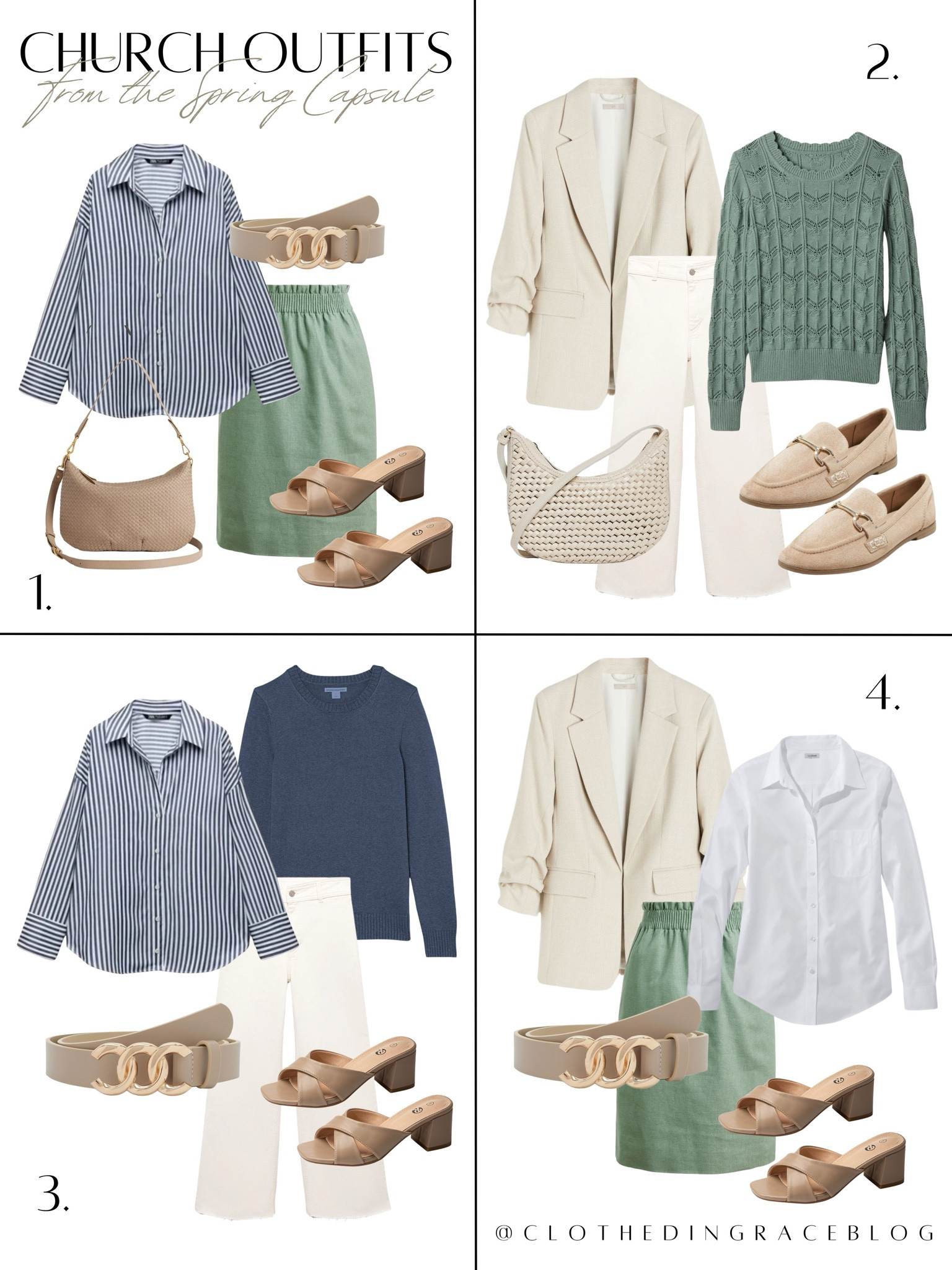 Spring Capsule Wardrobe - Church Outfit Options 


#LTKfindsunder50 #LTKstyletip #LTKfindsunder100