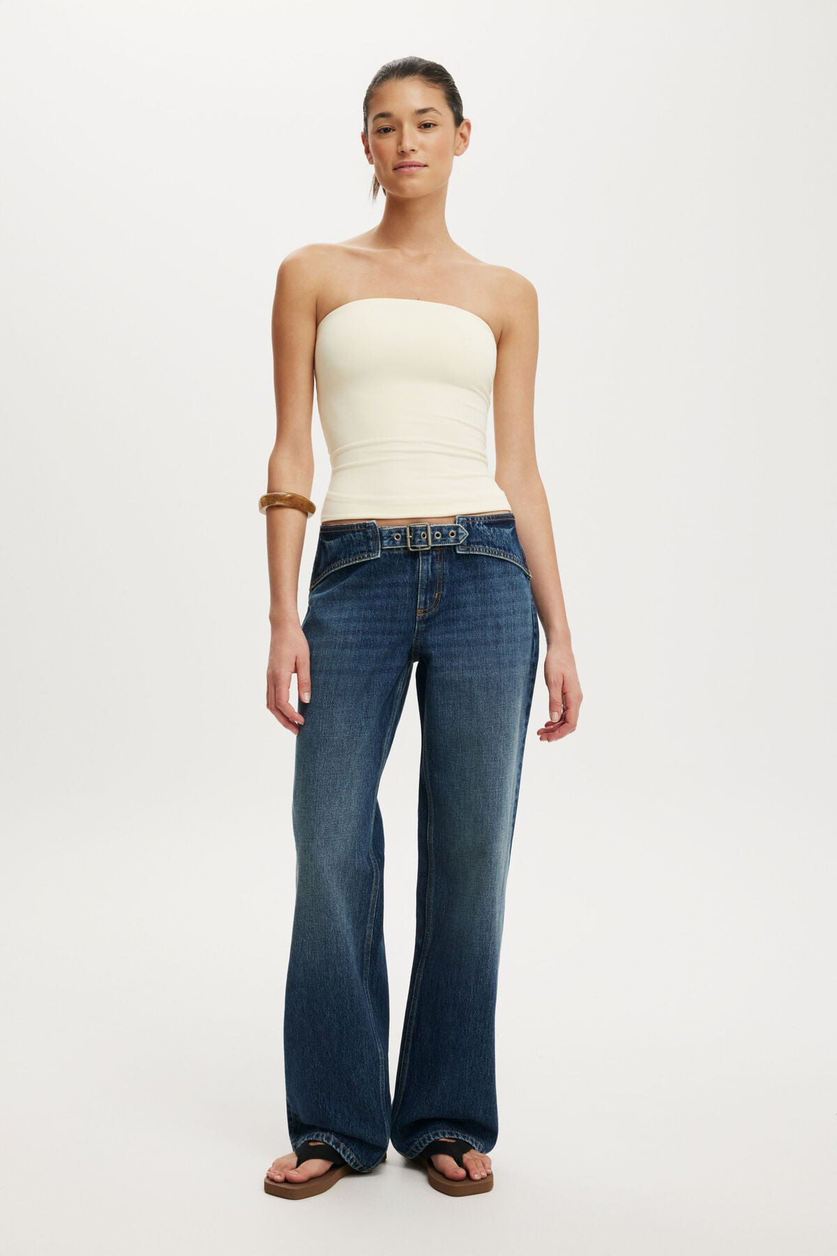 Belted Low Rise Straight Jean | Cotton On (US)