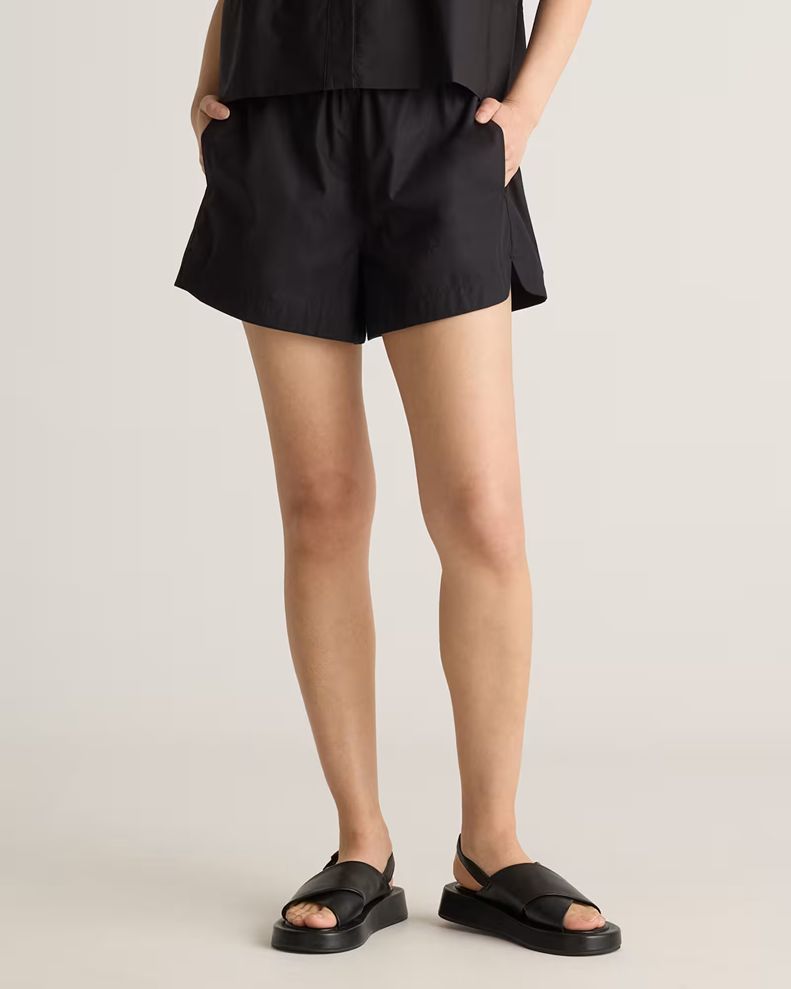 100% Organic Cotton Poplin Pull-On Shorts | Quince