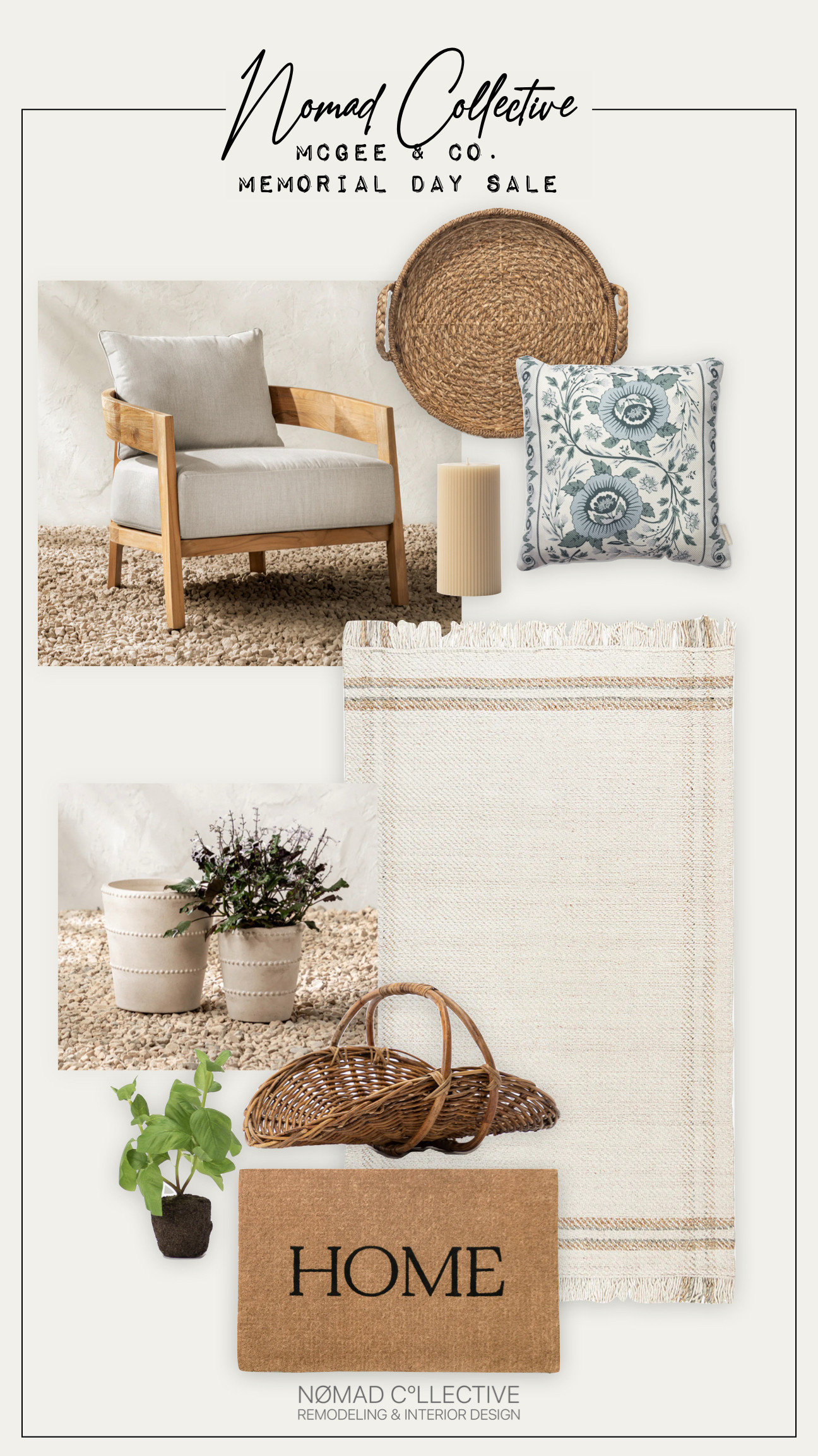 Get an early start on refreshing your backyard or front porch with McGee & Co.’s Memorial Day Sale! From cozy seating to stylish accents, it’s the perfect excuse to give your outdoor space a summer-ready glow-up. 

 

#LTKSeasonal #LTKHome #LTKSaleAlert